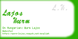 lajos wurm business card